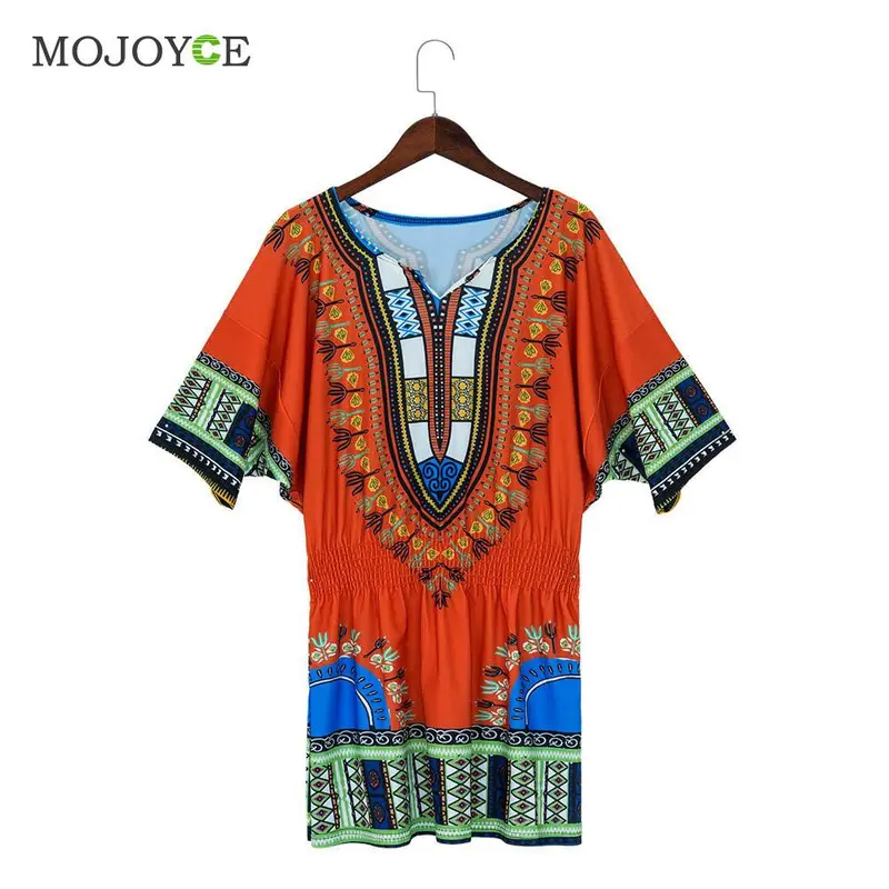 African Dashiki Shirt Kaftan Boho Dress Vestidos Vintage Women Dress Hippe Gypsy Festival Autum Tops Dress Vestido De Festa 2