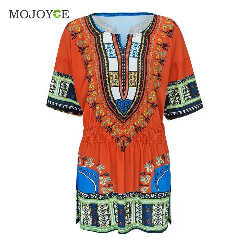 African Dashiki Shirt Kaftan Boho Dress Vestidos Vintage Women Dress Hippe Gypsy Festival Autum Tops Dress Vestido De Festa 3