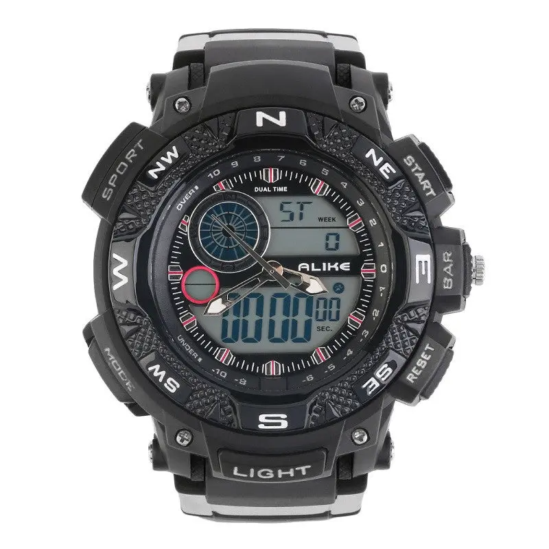 Alike Ak1389 Digital Sport Date Chronograph Back Lightwrist Watch With Orange, Black, Red, Green, Blue, Yellow Color 2