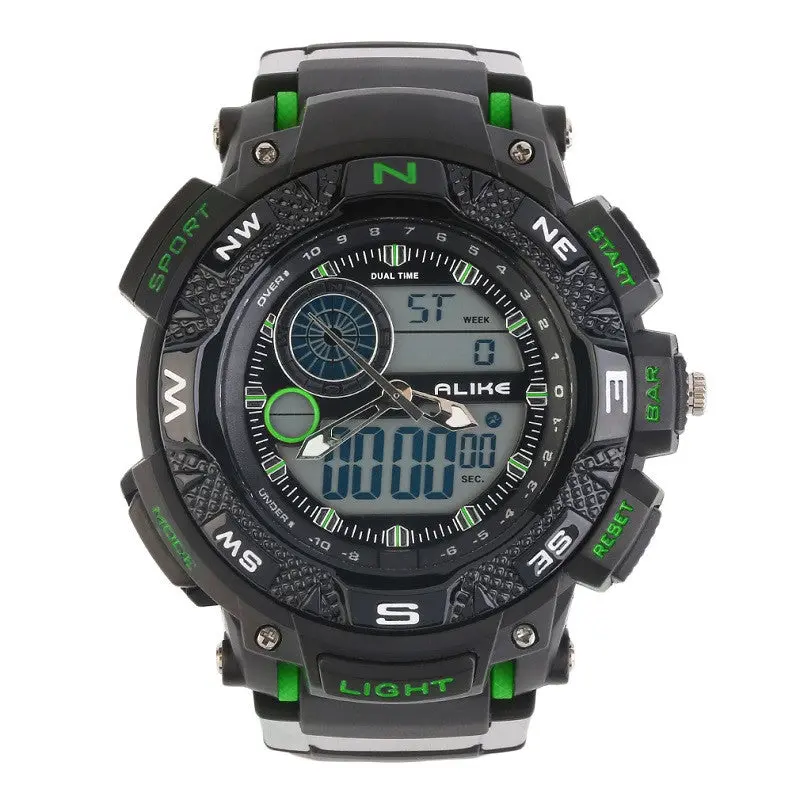 Alike Ak1389 Digital Sport Date Chronograph Back Lightwrist Watch With Orange, Black, Red, Green, Blue, Yellow Color 4