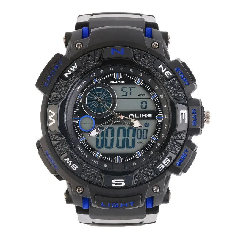 Alike Ak1389 Digital Sport Date Chronograph Back Lightwrist Watch With Orange, Black, Red, Green, Blue, Yellow Color 5