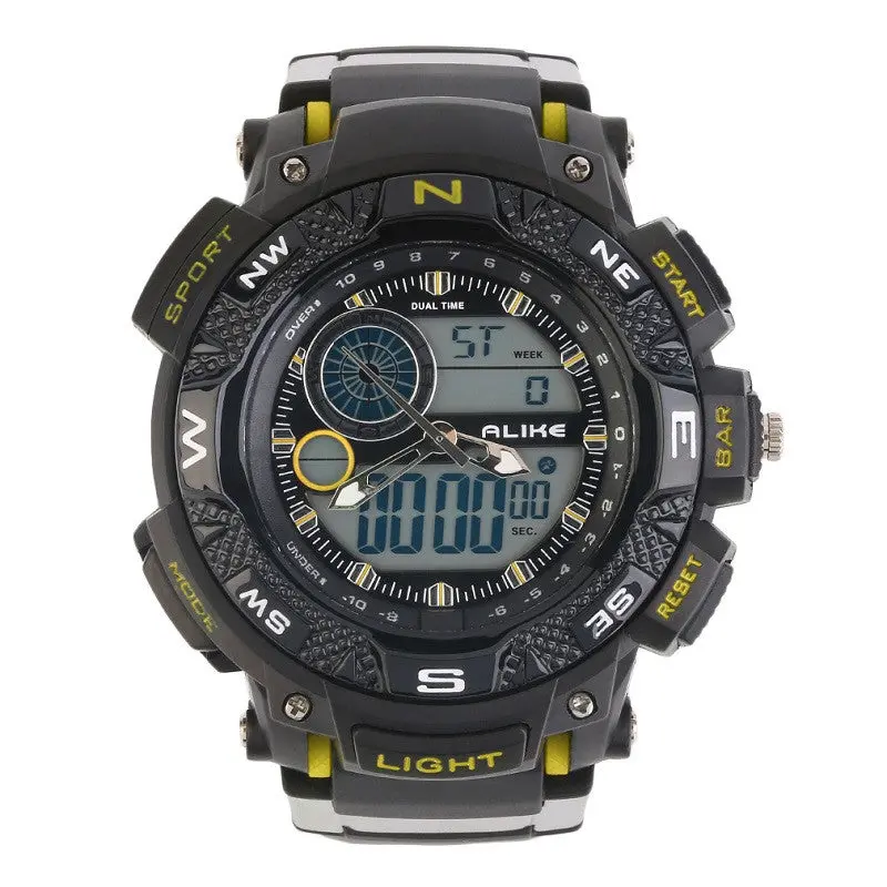 Alike Ak1389 Digital Sport Date Chronograph Back Lightwrist Watch With Orange, Black, Red, Green, Blue, Yellow Color 6