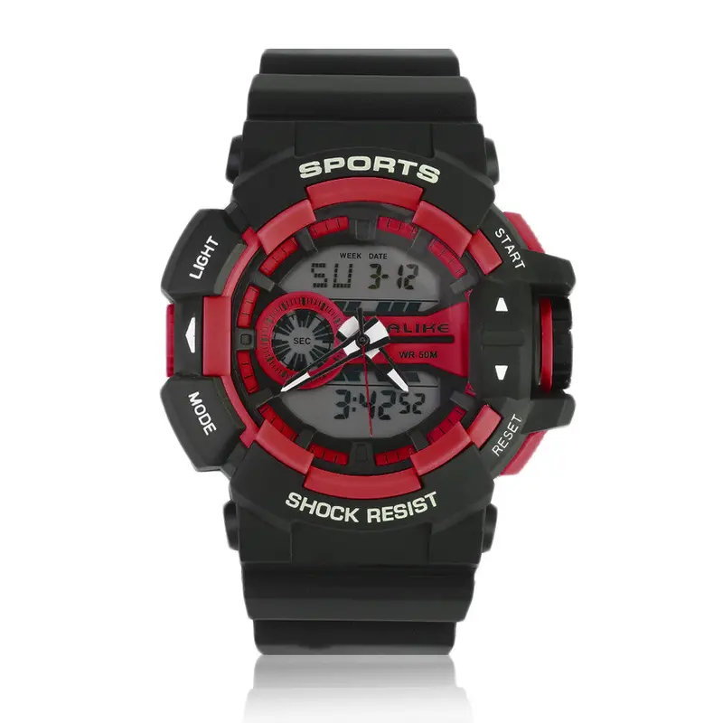Alike Shock Resist Digital Rubber Band Sport Date Stopwatch Ledwrist Watch Relogio Masculinoesportivos Ak14111 2