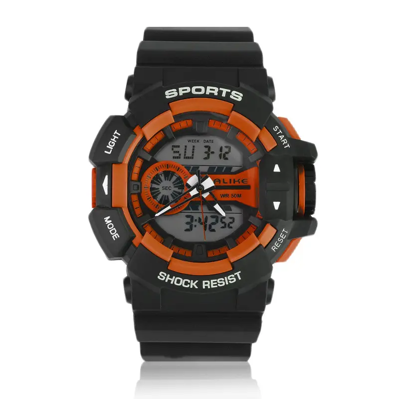 Alike Shock Resist Digital Rubber Band Sport Date Stopwatch Ledwrist Watch Relogio Masculinoesportivos Ak14111 3