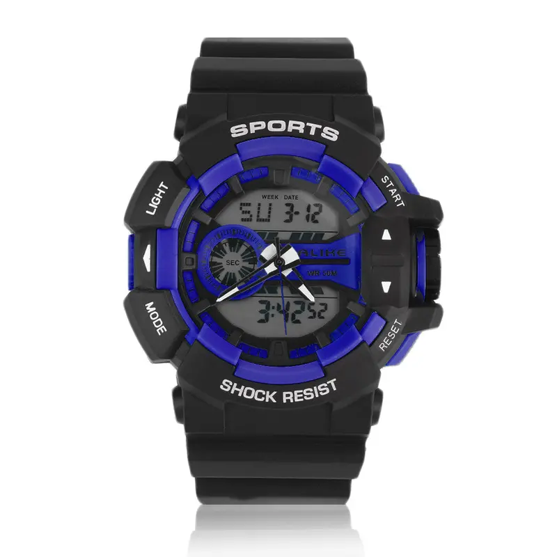 Alike Shock Resist Digital Rubber Band Sport Date Stopwatch Ledwrist Watch Relogio Masculinoesportivos Ak14111 5