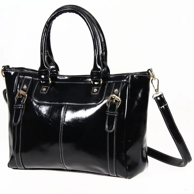 All-Match Fashion Female Package Elegant Ol Women Handbag Oil Leather Shoulder Bag Messenger Bag Casual Tote 2