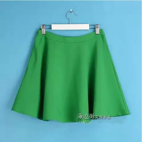 All Matched Skirt Vintage High Waist Pleated Skirts Skater Skirt Womens 2