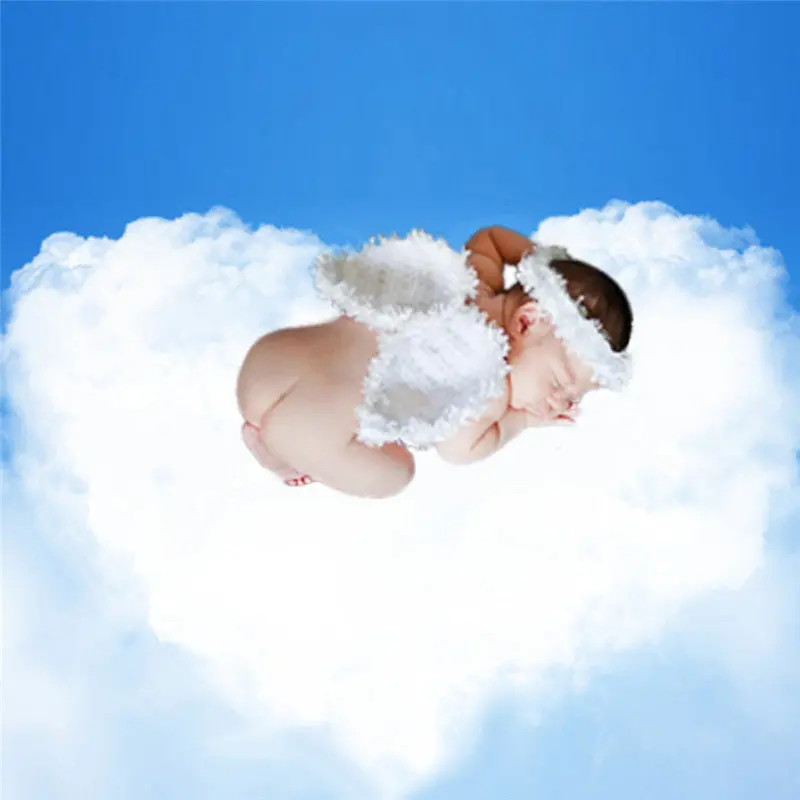 All White Born Baby Girls Boys Crochet Knit Costume Po Pography Prop 1