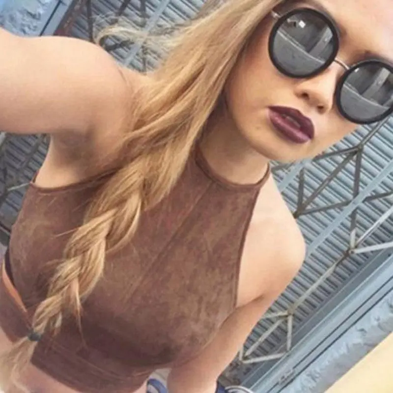 Allmatch Sexy Backless Bandage Halter Crop Top Women's Short Camisoles Cropped Top Bralette 2
