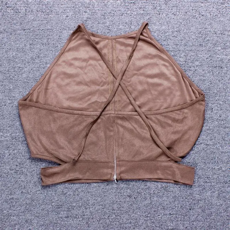 Allmatch Sexy Backless Bandage Halter Crop Top Women's Short Camisoles Cropped Top Bralette 4