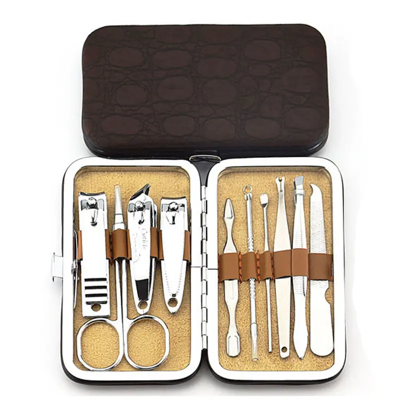 Amazing 10 Pcs Stainless Steel Nail Care Personal Manicure Pedicure Makeup Tools Travel Grooming Goforward 1