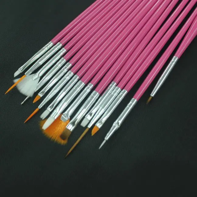 Amazing 15Pcs Pink Nail Art Designer Pen Nail Tools 1