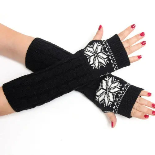 Amazing Fashion Knitted Fingerless Gloves Women Girl Lady Soft Warm Wrist Warmer 1