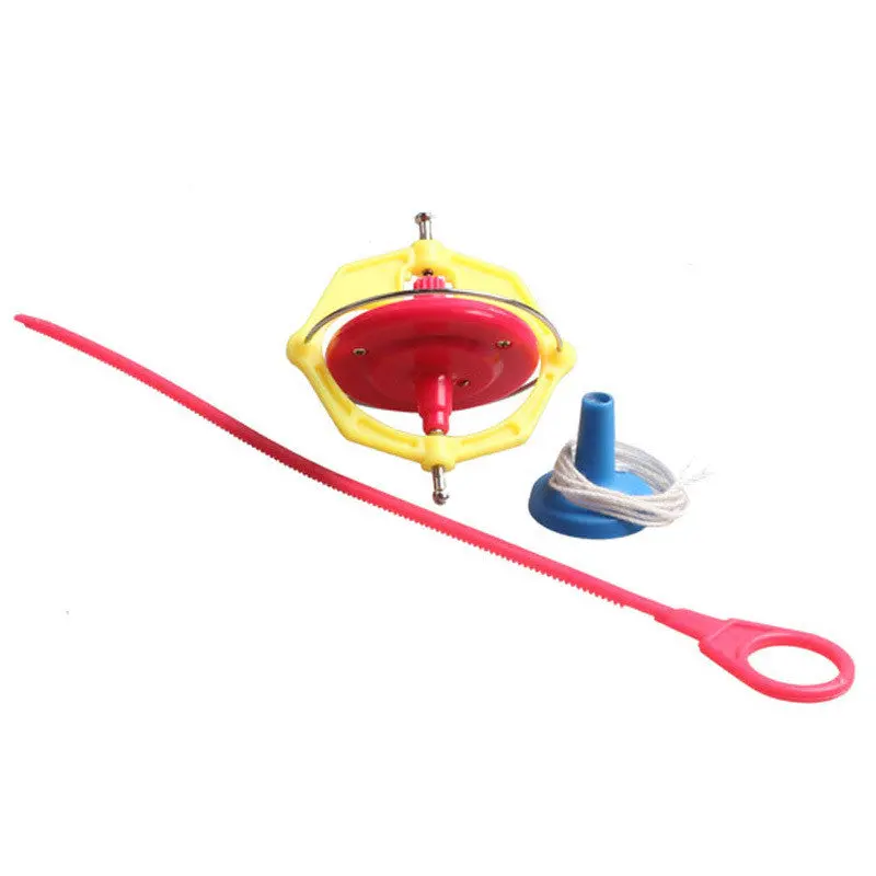 Amazing Multifunctional Manual Whirlwind Led Ufo Peg-Top Music Gyroscope Toy 1