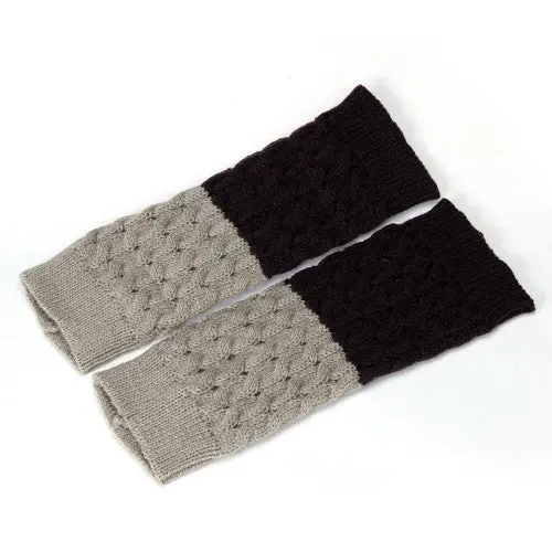Amazing Patchwork Color Knitted Leg Warmers For Women Boot Socks Cover For Girl Women 2