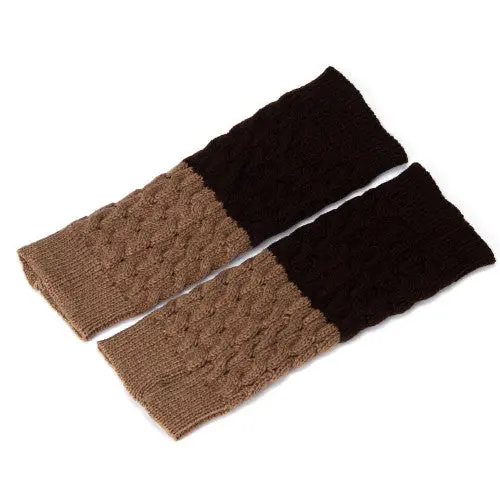 Amazing Patchwork Color Knitted Leg Warmers For Women Boot Socks Cover For Girl Women 3