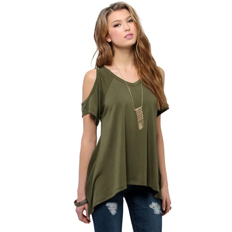 Amazing Sexy Loose Short Sleeve Shirt Women Casual T-Shirt Style 1
