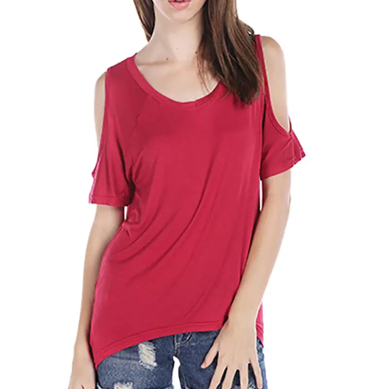 Amazing Sexy Loose Short Sleeve Shirt Women Casual T-Shirt Style 5