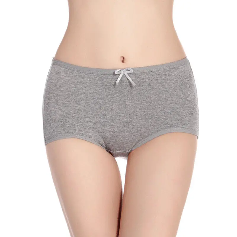 Amazing Women Underwear Panties Bow Mid Waist Cotton Briefs Ladies M L Xl 1
