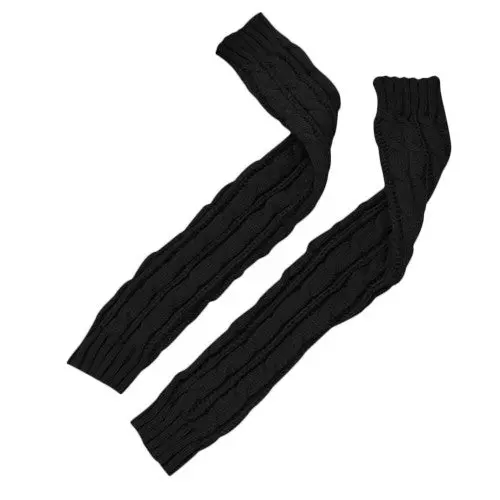 Amazingfashion Women Girl Fingless Knit Long Gloves 1