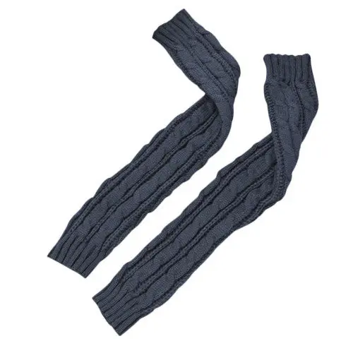 Amazingfashion Women Girl Fingless Knit Long Gloves 4