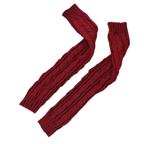 Amazingfashion Women Girl Fingless Knit Long Gloves 5