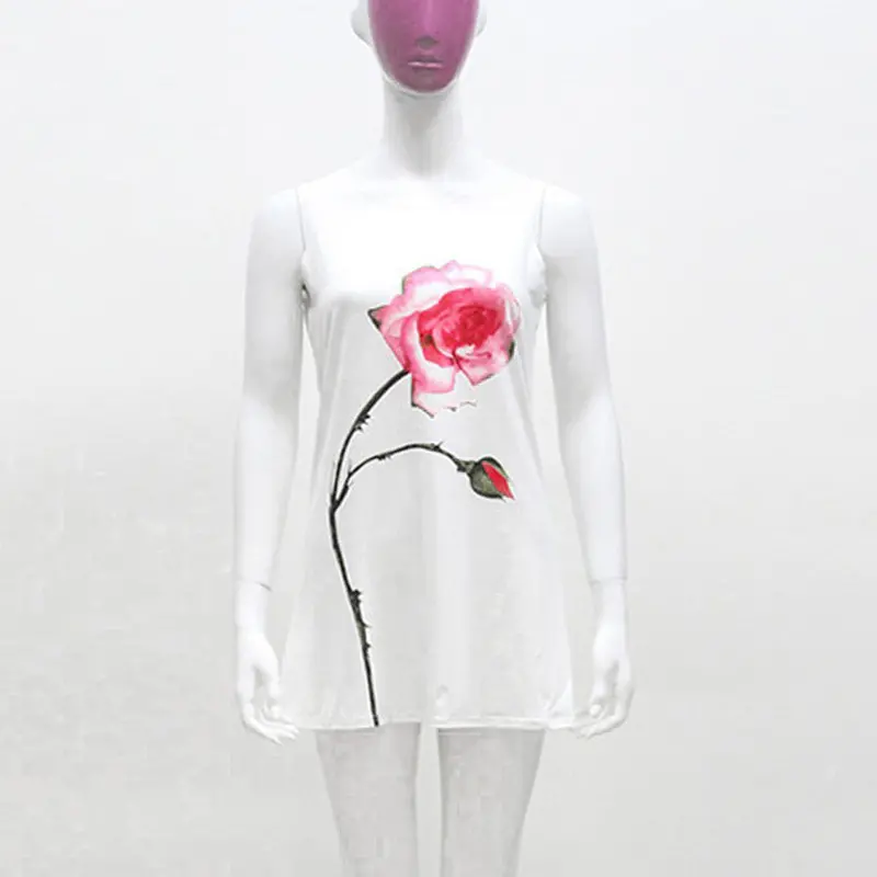 American Style Dress Sexy Women Roses Printing Bodycon Party Dress High Waist Elegent Vestido De Festa Ladies 3