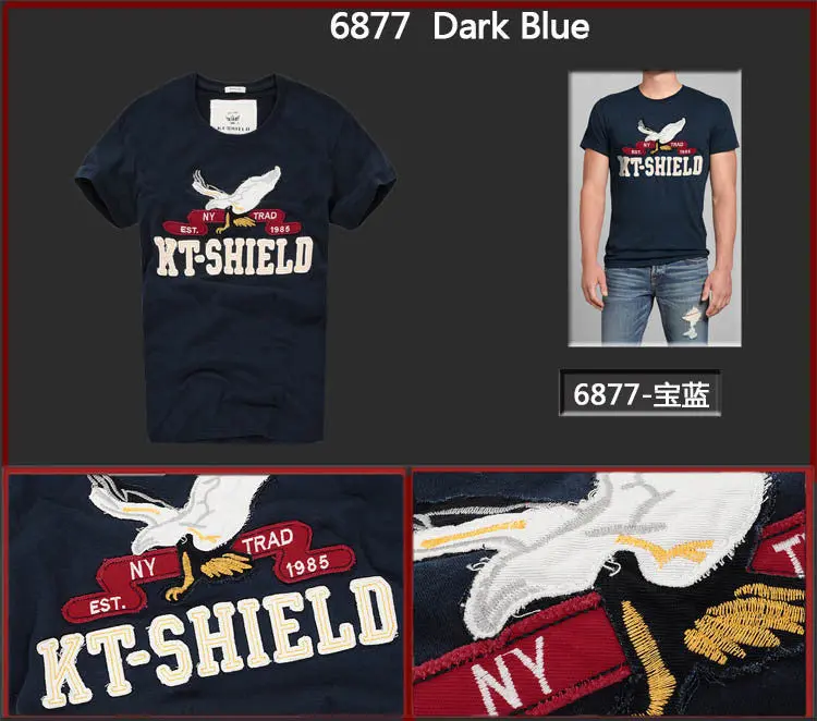 American Style Men Shirt Cotton Short Sleeve Man Clothing Apparel Men T-Shirt Camisetas Masculinas S-Xxl 16