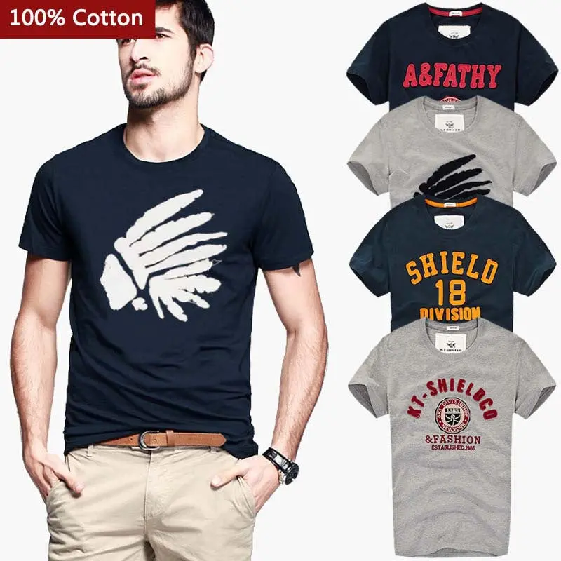 American Style Men Shirt Cotton Short Sleeve Man Clothing Apparel Men T-Shirt Camisetas Masculinas S-Xxl 21