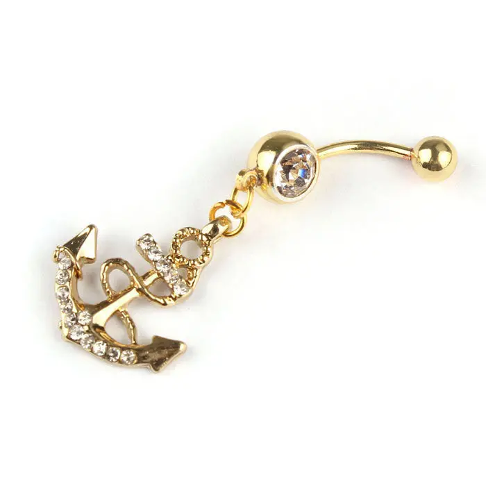 Anchors Dangle Belly Button Rings Body Piercing Gold Sexy Navel Rings Feida 1