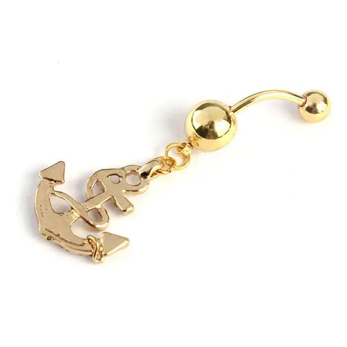 Anchors Dangle Belly Button Rings Body Piercing Gold Sexy Navel Rings Feida 2