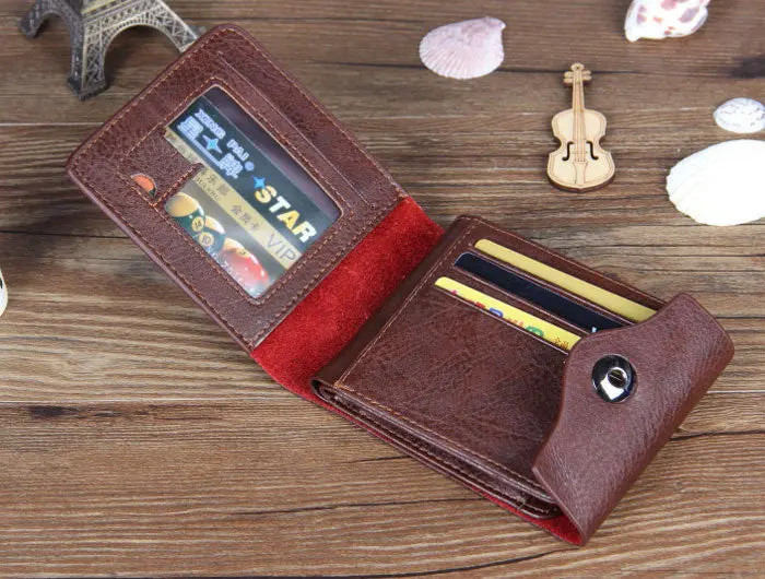 And Exquisite Mens Leather Bifold Id Cards Holder Coin Pocket Bag Slim Purse 1