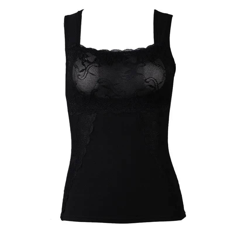 And Lacesleeveless Tank Tops Underwear Vest Slim Sexytank Top Keeping Body Warm 1