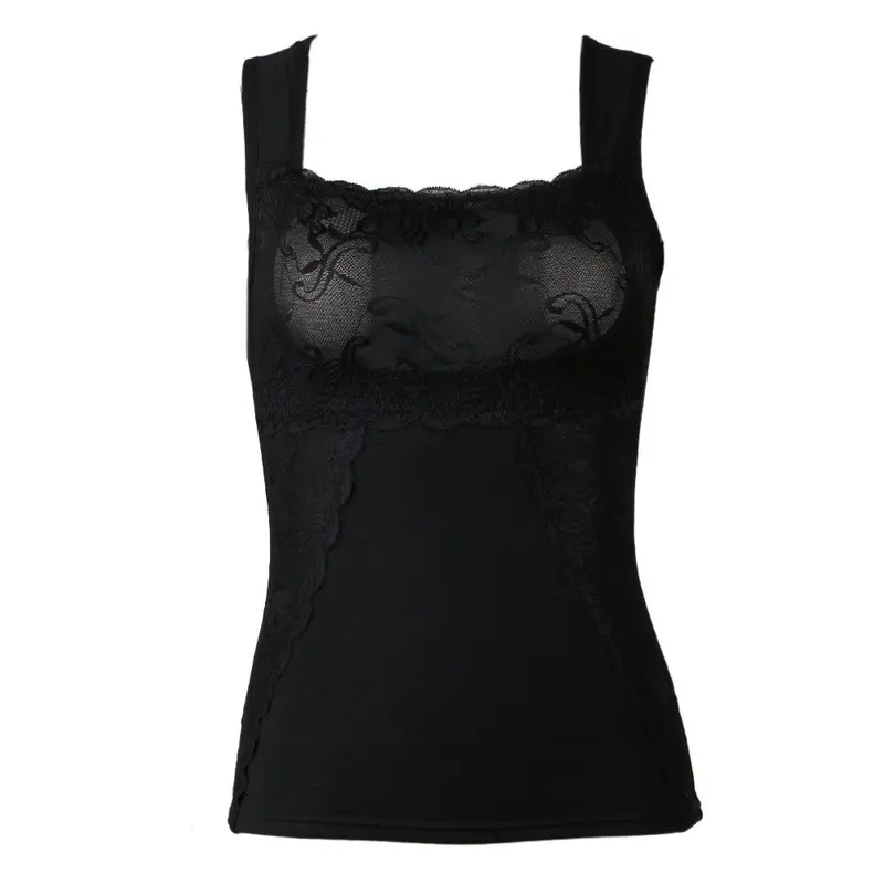And Lacesleeveless Tank Tops Underwear Vest Slim Sexytank Top Keeping Body Warm 6