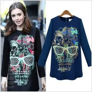 And Printing Long-Sleeve Dress Women Sweatshirt 4
