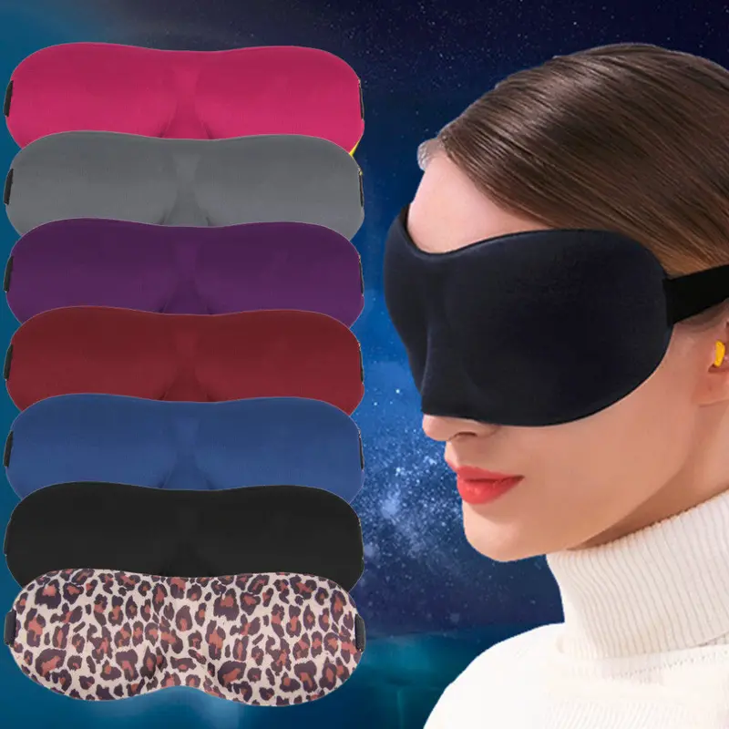 And3d Sponge Eyeshade Sleeping Eye Mask,Travel Sleep Aid Eye Mask Cover Eye Patch Sleeping Mask Case 1