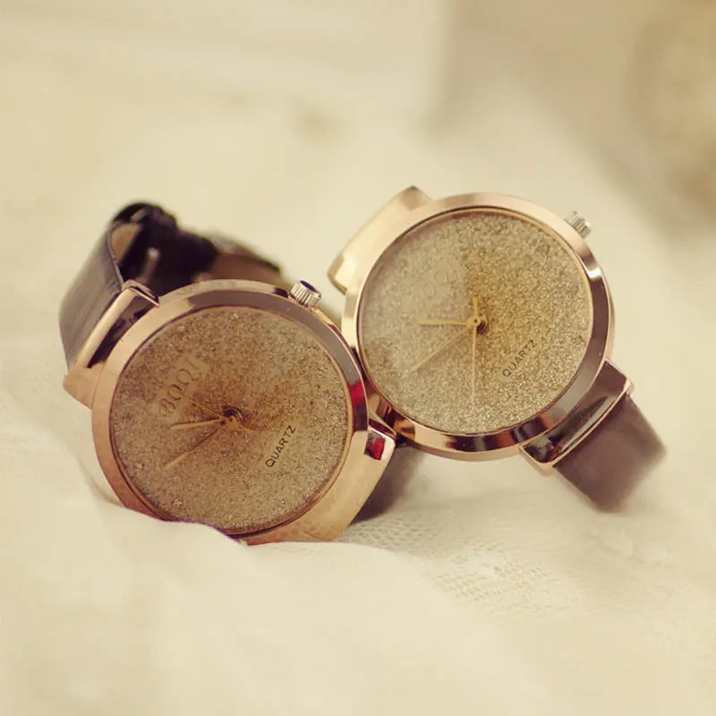 Ands Starry Simple Temperament Belt Table Diamond Quartz Watch 2