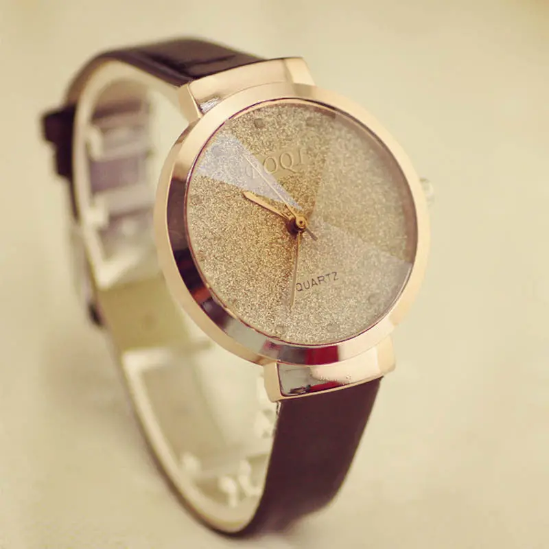Ands Starry Simple Temperament Belt Table Diamond Quartz Watch 3