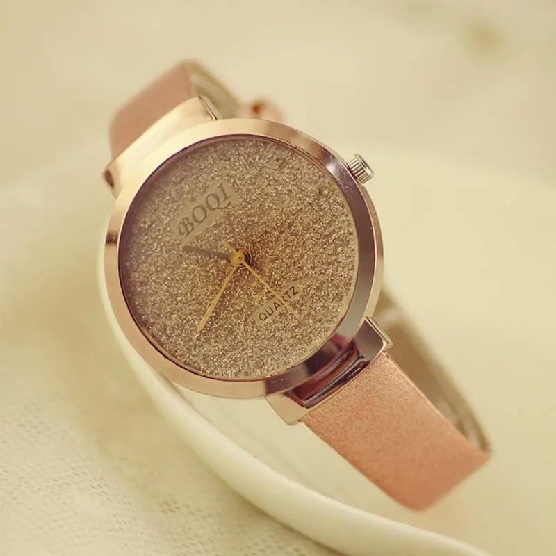 Ands Starry Simple Temperament Belt Table Diamond Quartz Watch 5