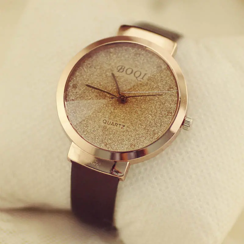 Ands Starry Simple Temperament Belt Table Diamond Quartz Watch 6
