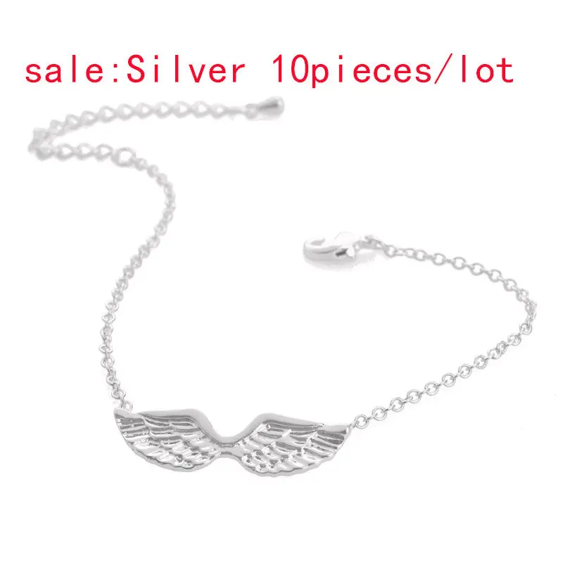 Angel Wings Charm Bracelets In Gold Guardian Bracelet Trendy Icarus Wing Bracelets 10Pcs30pcs-B016 3