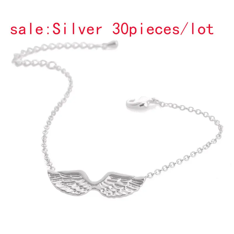 Angel Wings Charm Bracelets In Gold Guardian Bracelet Trendy Icarus Wing Bracelets 10Pcs30pcs-B016 4