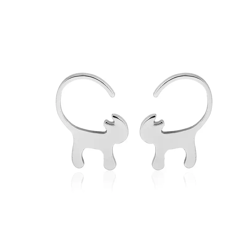 Animal Long Tail Cat Stud Earrings Tiny Kitty Earrings Party Gifts S123 3