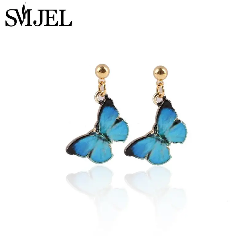 Animal Lovely Blue Butterfly Drop Earrings Earrings Party Gifts Oeh023 2
