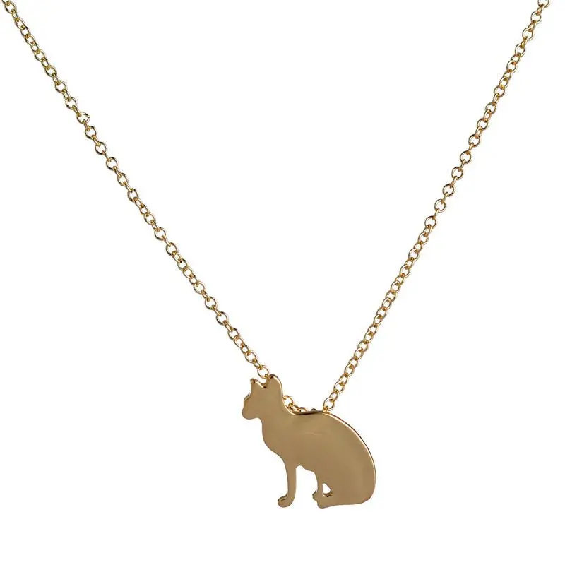 Animal Necklace Long Chain Collier  Sphynx Cat Pendant Necklace Necklaces Party Gift N199 1