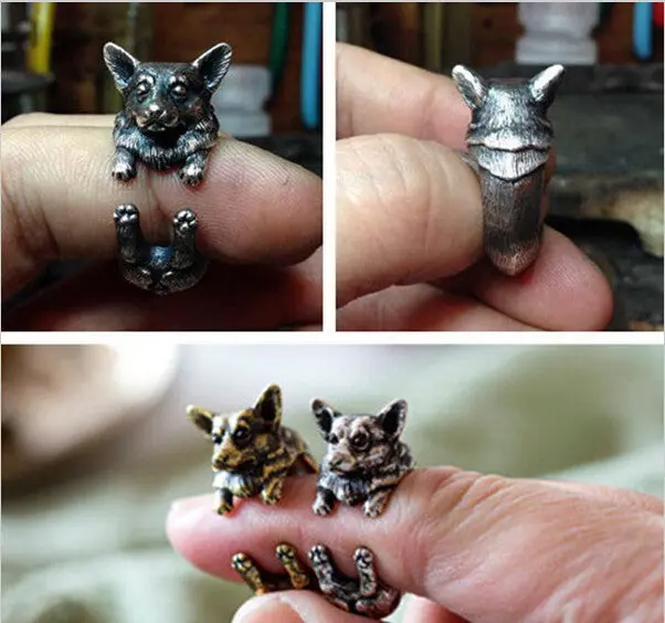 Animal Puppy Dog Rings Lovely Pet Vintage Rings Party Gifts 1