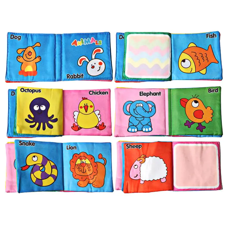 Animal Style Baby Toys Infant Kids Early Development Cloth Books Learning Education Magic Water Drawing Book 1 Magic Pen 1