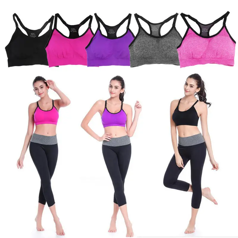 Anti Vibration Bra Stylish Yoga Training Running Padded Wireless Home Daily Sleep Bra Top Sportwear 6