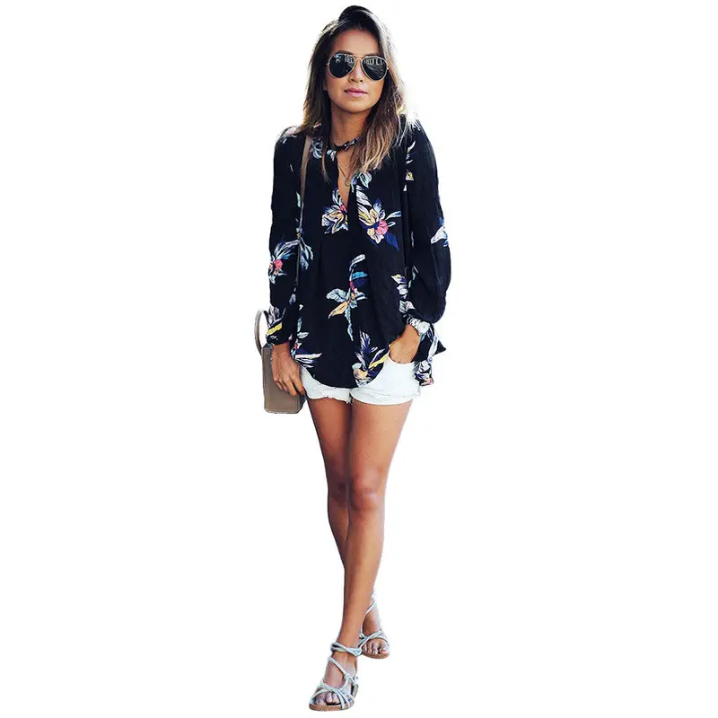 Antumn Style Tshirts For Women Floral Printing T Shirt Women Tshirt Casual Woman Tops Plus Size Sxxxl 1