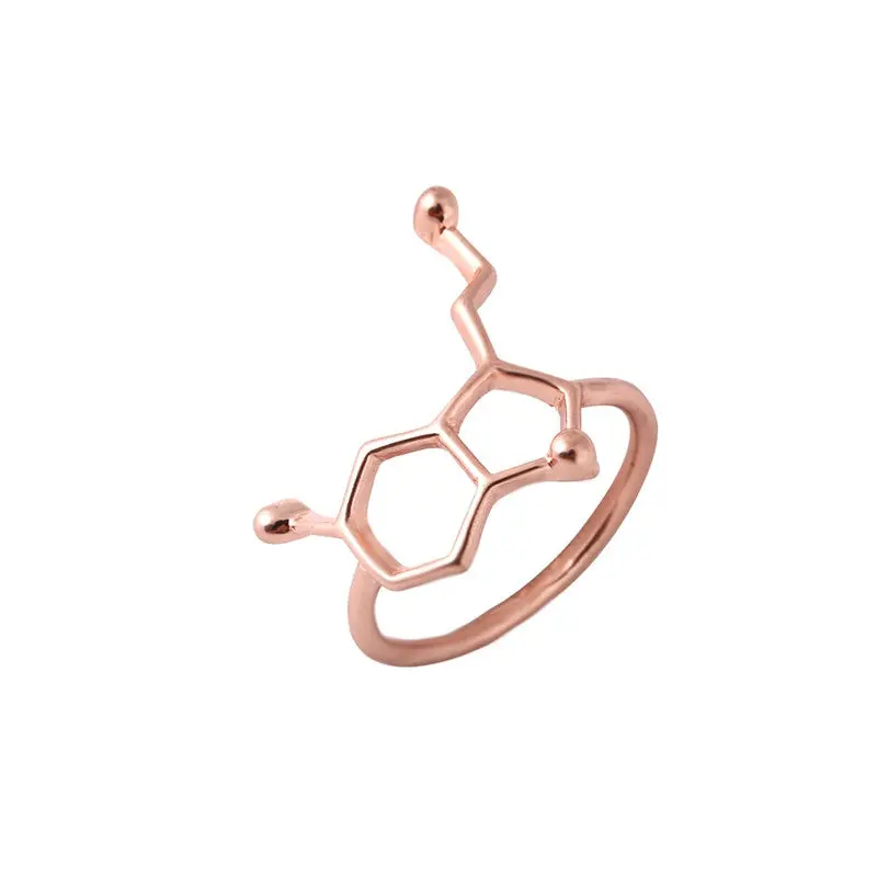 Any Molecule Shape Serotonin Molecule Ring Chemistry Style Molecule Happiness Ring Friendship Gift Serotonin Molecule Shape R154 1